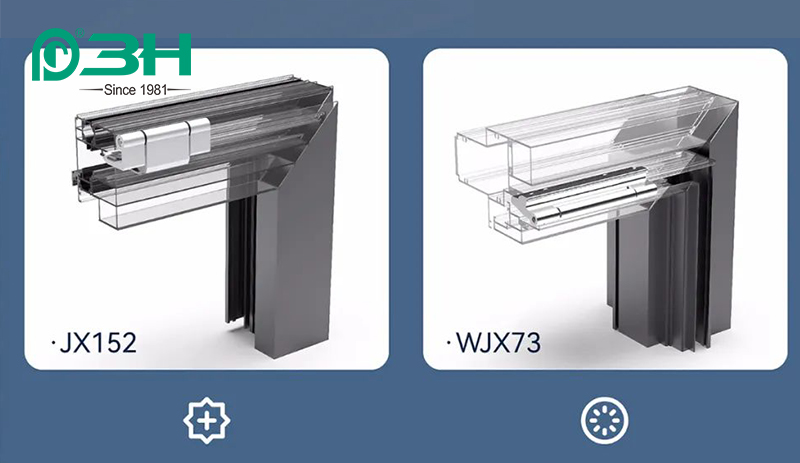 Herrajes para muro cortina 3h 5