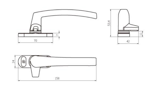 Aluminum-alloy-top-hung-casement-window-camlock-handle-ZY15-3 ventaja zy18a