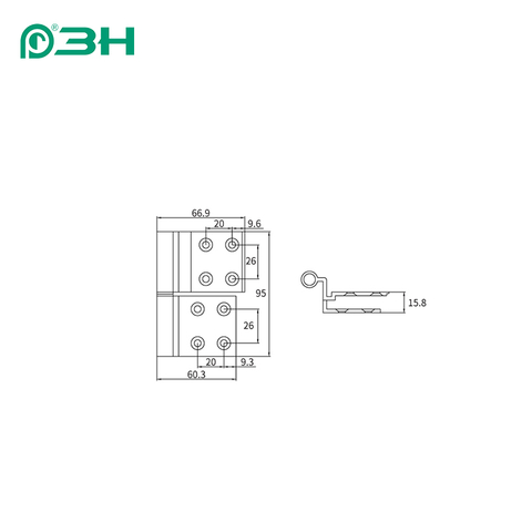 Bisagra de ventana JX05B