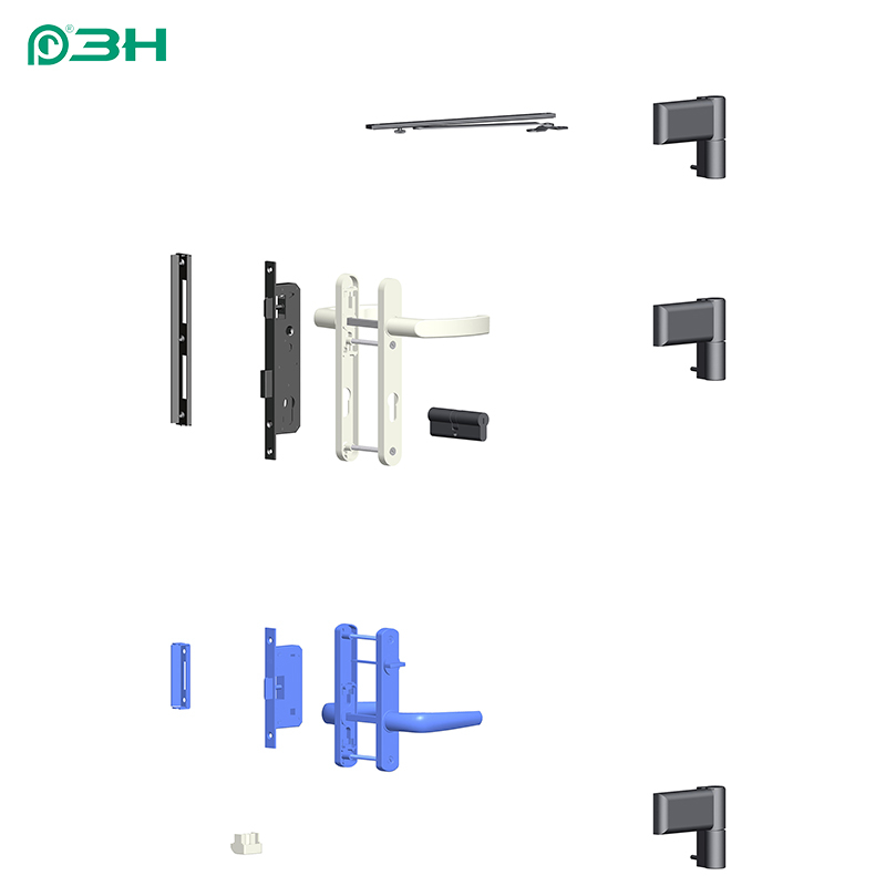 Sistema de herrajes para puertas abatibles de UPVC PMSD01A