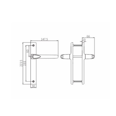 Manija de puerta abatible CZM33