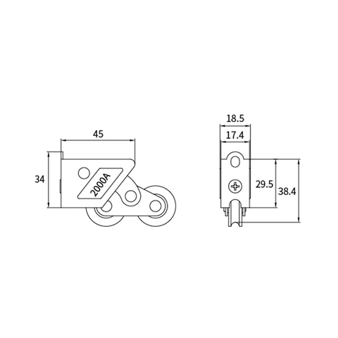 Rodillo deslizante LTS22