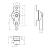 Cerradura para ventana corrediza de aleación de aluminio WSB06