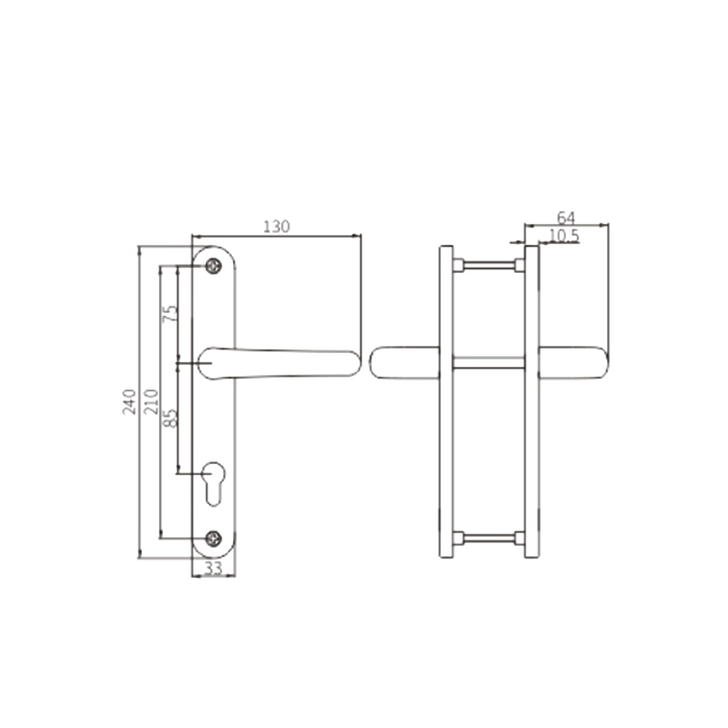 Manija de puerta abatible FCZM01A