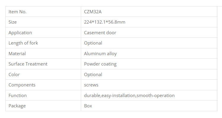 manija de ventana de puerta czm32a.1