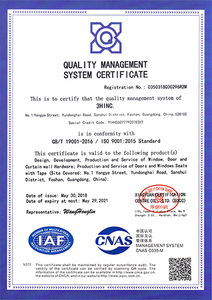 ISO9001: certificado de sistema de gestión de calidad 2015