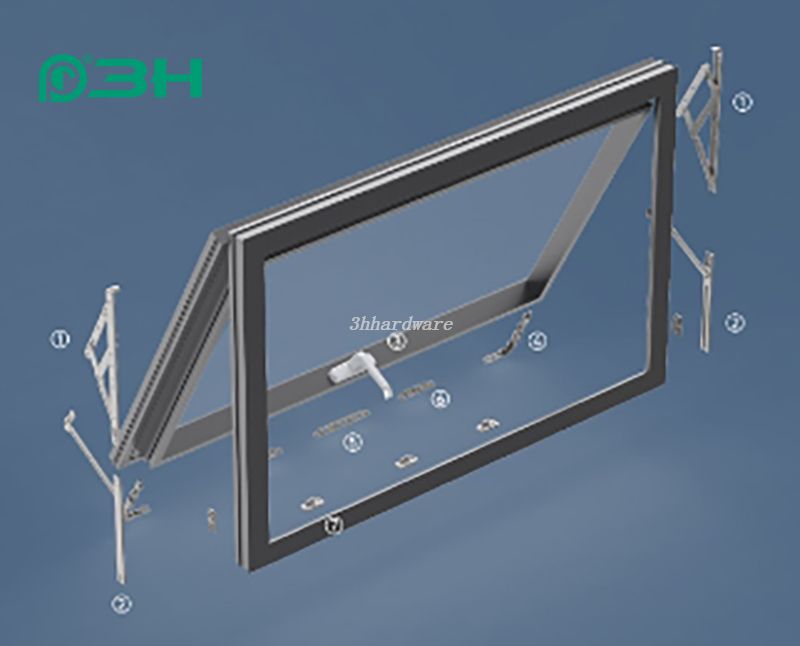 Sistema de herrajes para ventanas y muros cortina