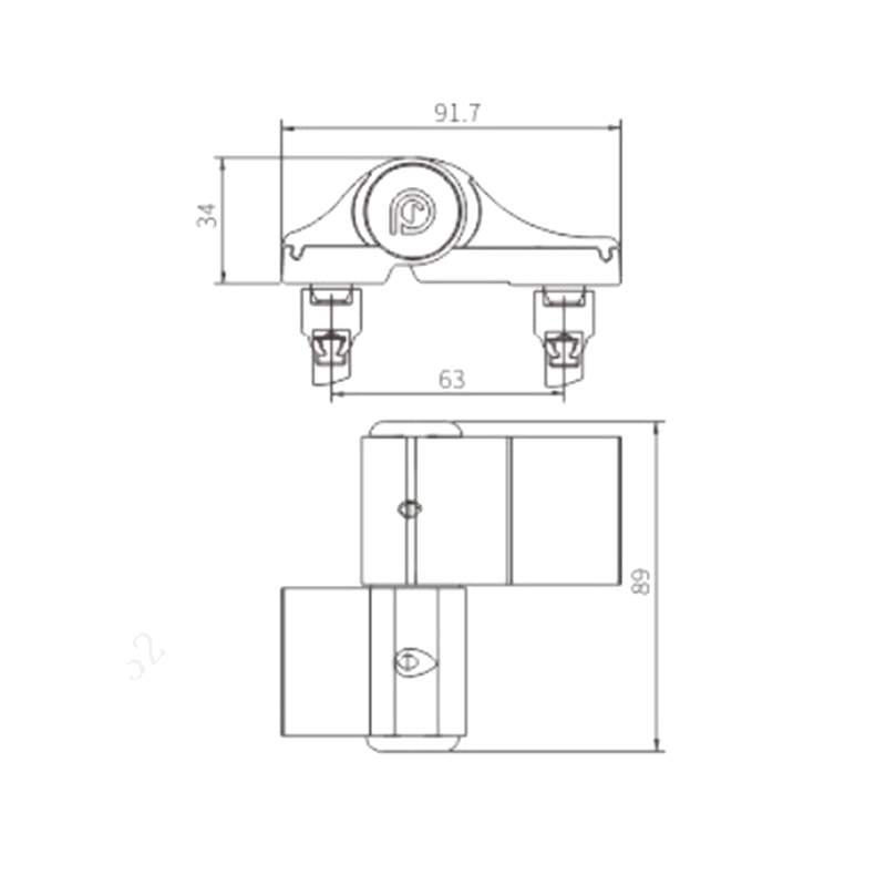 Bisagra 3D para puerta abatible JX48C