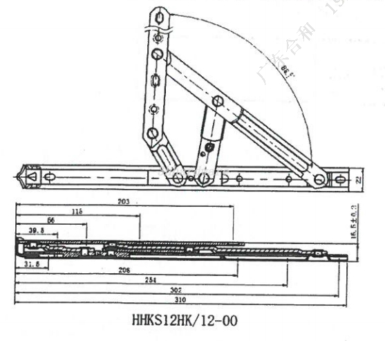 Ventana de aluminio Fricción de fricción HHKS12HK para Hongkong