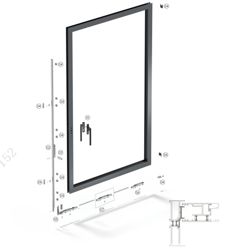 Sistema de puerta corrediza y elevable TSM04