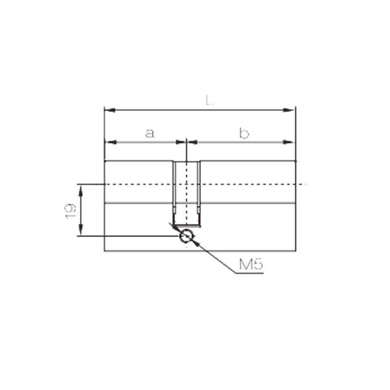 Accesorios de cerradura de puerta abatible Cilindro de cerradura de apertura doble 35/35A