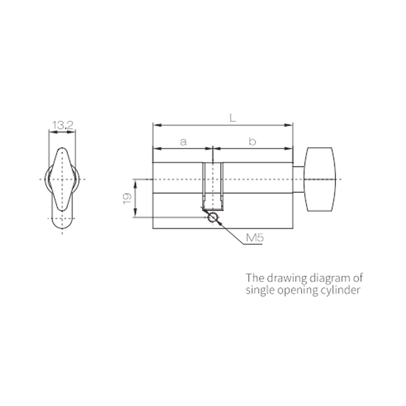 Accesorios de cerradura de puerta abatible Cilindro de cerradura simple 35/40TB