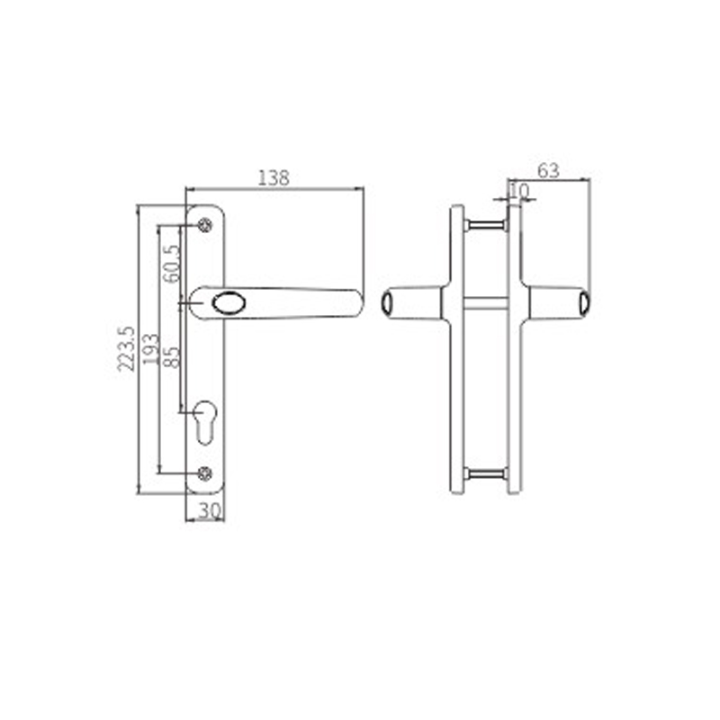 Manilla de puerta CZM30A