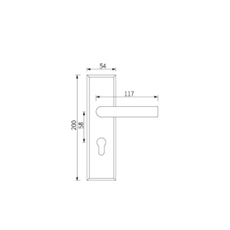 Manija de puerta de palanca personalizada de acero inoxidable EH-2213