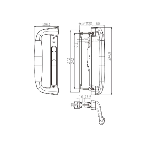 Pestillo de bloqueo deslizante STG40A