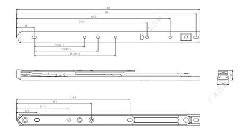 Soporte de fricción de ventana OEM SS304 HHT14