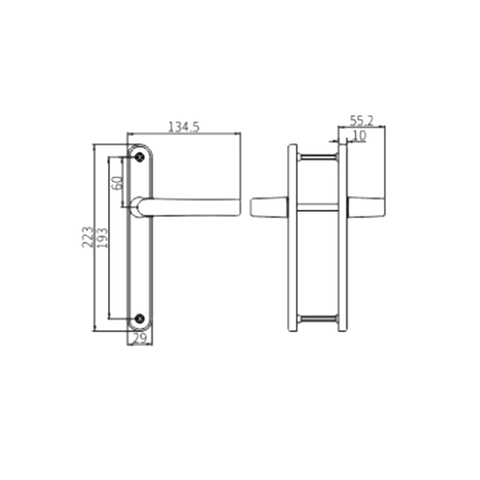 Manilla de puerta CZM35