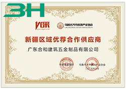 Buenas noticias | 3H Building Hardware honrado como 'Proveedor de socios preferidos en la región de Xinjiang ' 