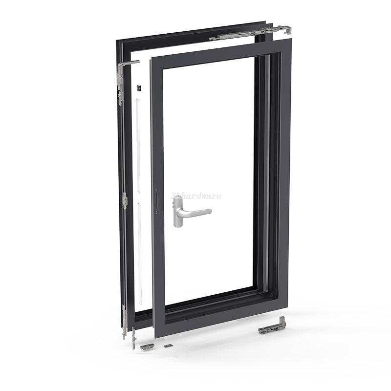 Sistema de hardware de la ventana de inclinación y giro de 180 °