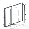 Herrajes para puertas plegables WZDM06 (perfil 18)