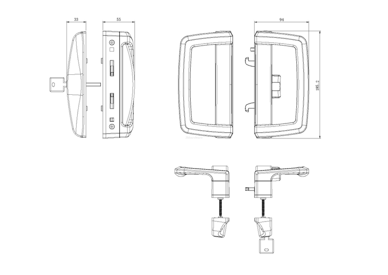 Mango deslizante en forma de D MH-TTS09