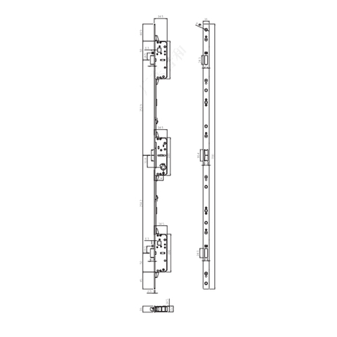 Cuerpo de cerradura de puerta abatible personalizado de acero inoxidable P0725-TY